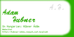 adam hubner business card